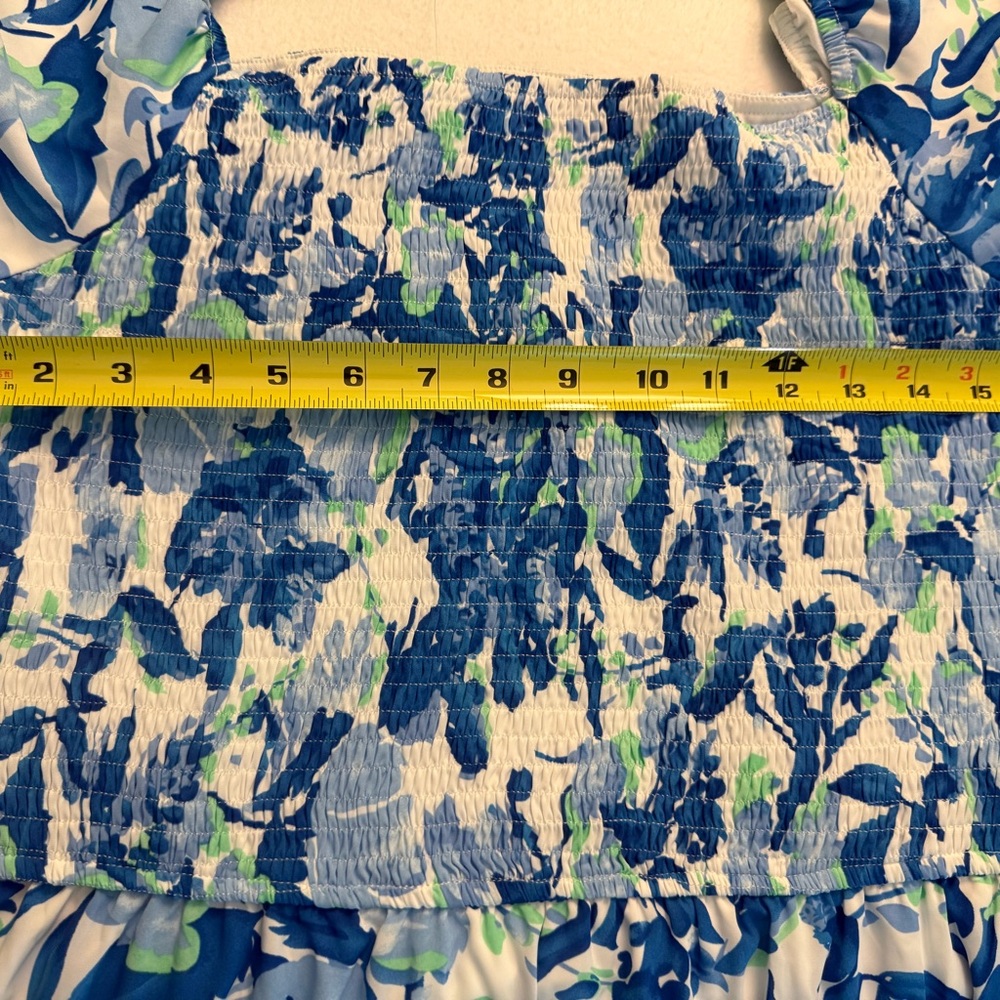 Pretty Garden Blue Floral Maxi Dress XL, NWT - Picture 7 of 16